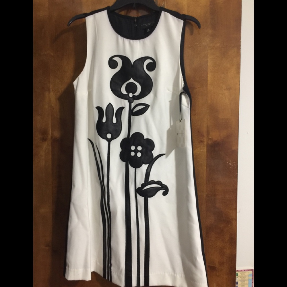 New w/ tags classic black &white sleeveless dress
